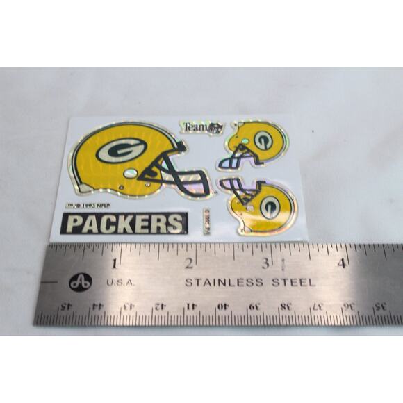 1993 Green Bay Packers Holographic Vending Machine Sticker Team NFL Prism New - Picture 2 of 5